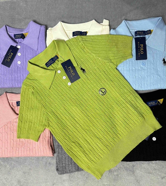 Áo cộc tay len dệt kim 9 màu Polo Ralph Lauren