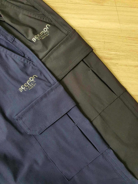 Quần jogger gió Beemon túi hộp 2 màu navy, đen