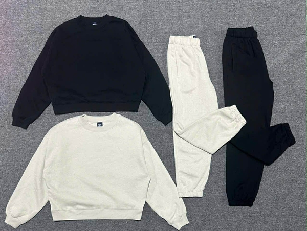 Bộ nỉ bông dài tay Gap nữ nhiều màu