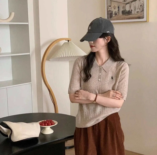 Áo cộc tay len dệt kim 9 màu Polo Ralph Lauren