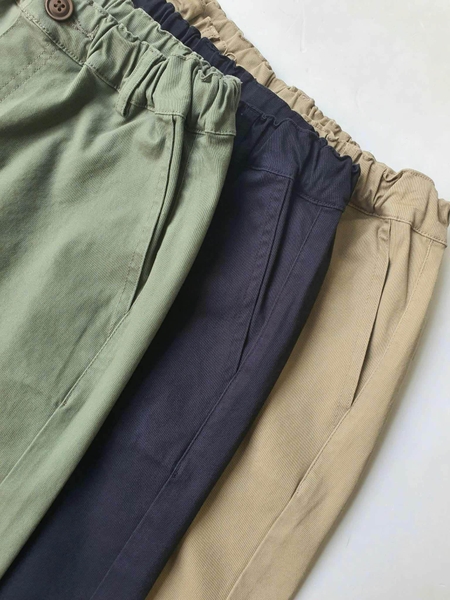 Quần short kaki Beemon bé trai 3 màu be, xanh rêu, navy