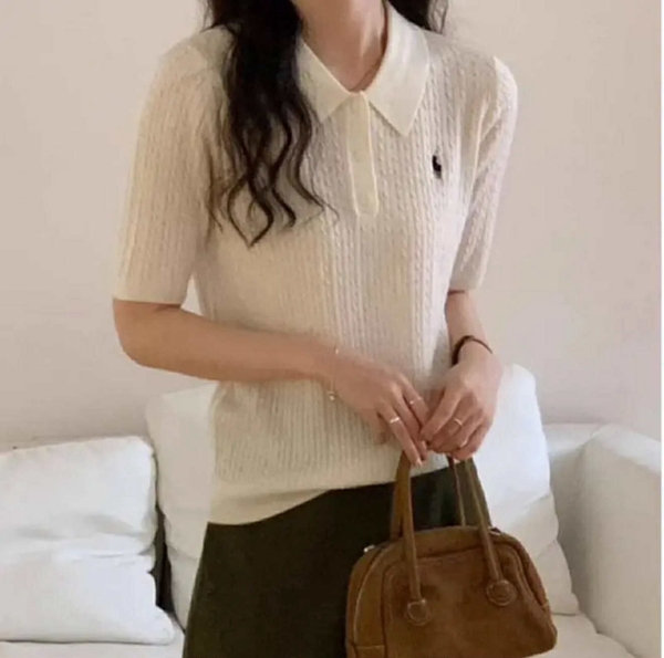 Áo cộc tay len dệt kim 9 màu Polo Ralph Lauren