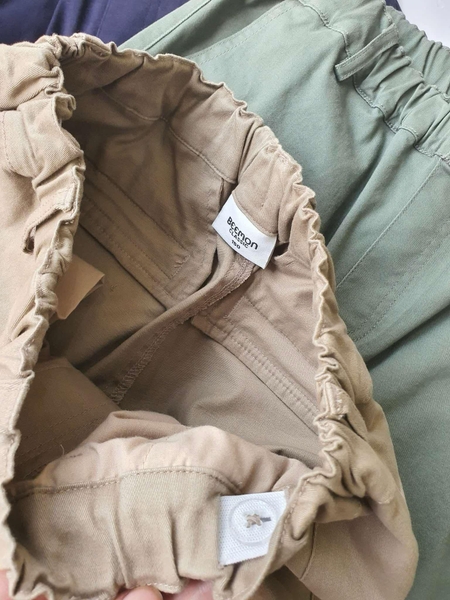 Quần short kaki Beemon bé trai 3 màu be, xanh rêu, navy