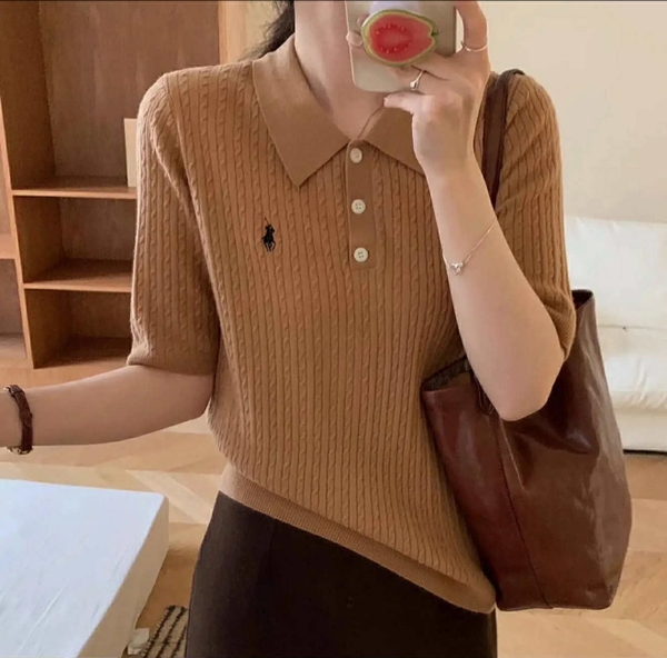 Áo cộc tay len dệt kim 9 màu Polo Ralph Lauren