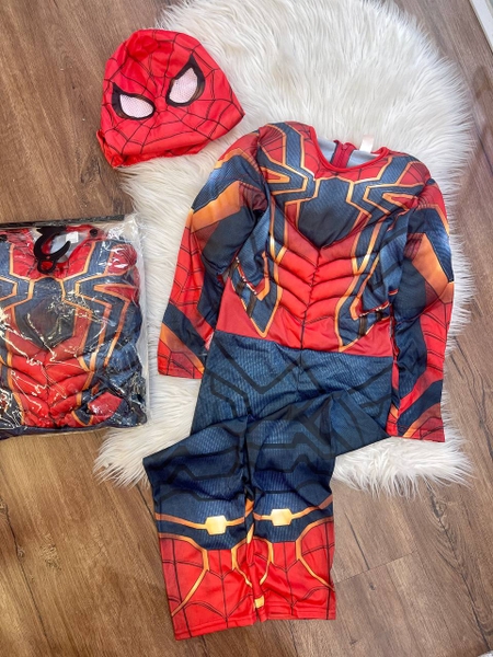 Bộ hóa trang Spiderman Halloween kèm mặt nạ vải