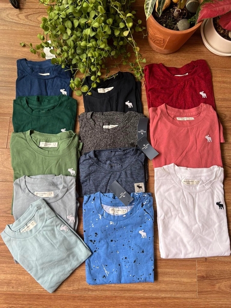 Áo cotton dài tay bé trai hãng Abercrombie size đại nhiều mẫu