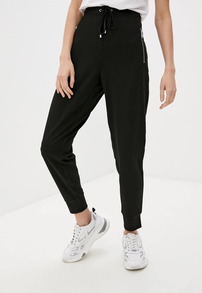 Quần jogger nữ DKNY màu đen túi kéo khóa, dây rút