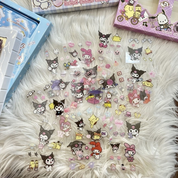 Stickers 100pcs các mẫu Cinnamoroll, Kuromi, Avengers