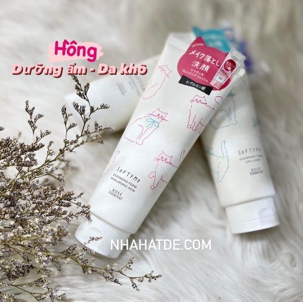 Sữa rửa mặt Nhật Kose Softymo Cleansing 3 màu