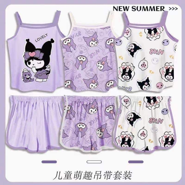 Bộ cotton hai dây Kuromi, Cinnamoroll, Melody...9 mẫu