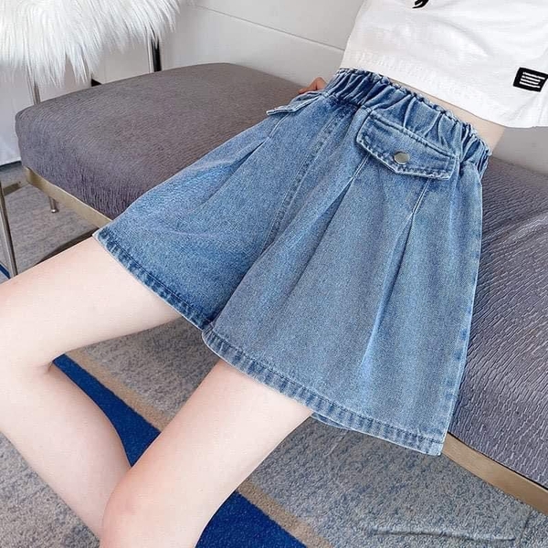 Quần short jean giả váy cho bé