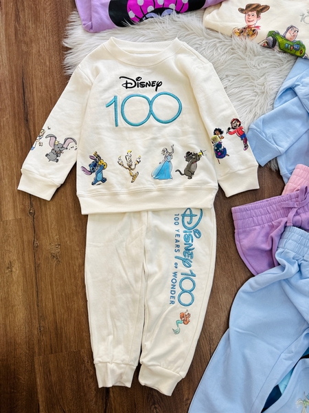 Bộ nỉ bông thu đông Disney 6 mẫu Stitch, Toys Story, Tinker Bell