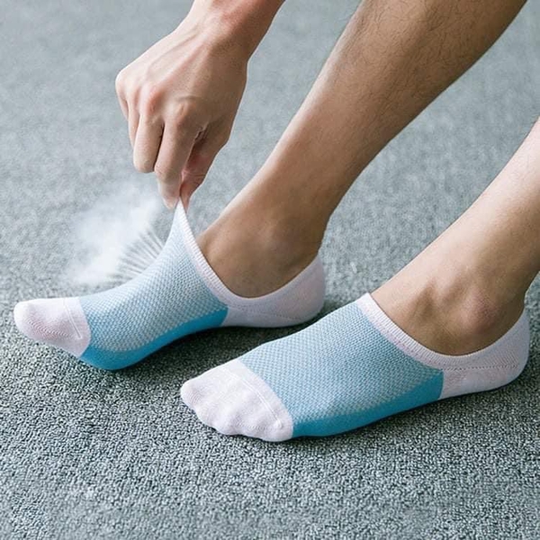 Set 10 đôi tất bàn thoáng khí phối màu xanh, đen, ghi, trắng