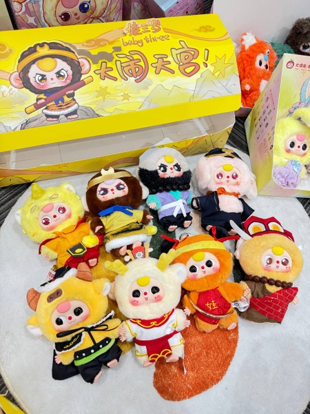 Blind box Baby Three TÂY DU KÝ Havoc In Heaven Plush 15cm