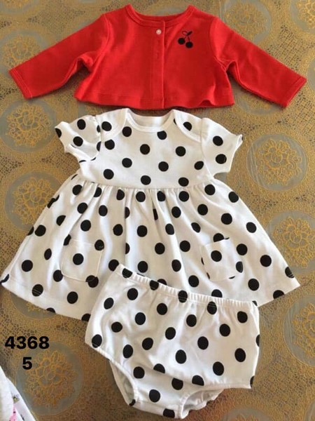 Set áo cardigan, váy kèm quần chip Little Me bé gái 3 mẫu