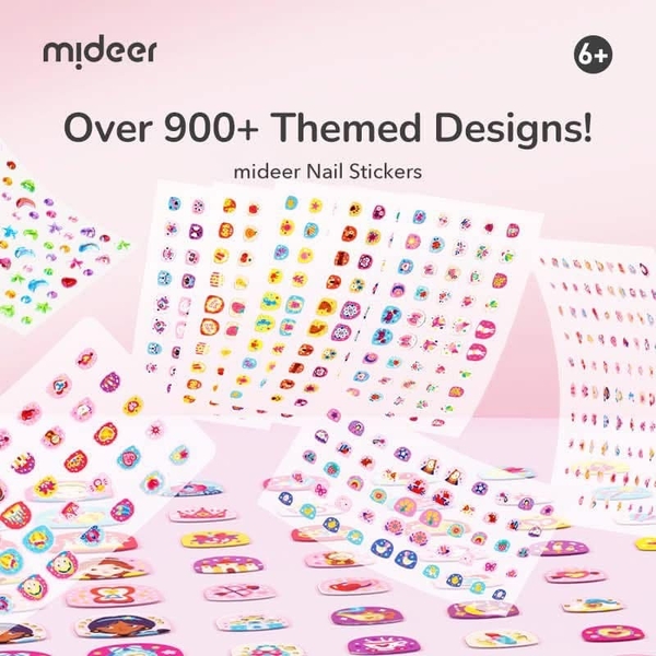 Miếng dán móng tay dạ quang 300+ pcs Mideer Fashion Nail Stickers 3 màu