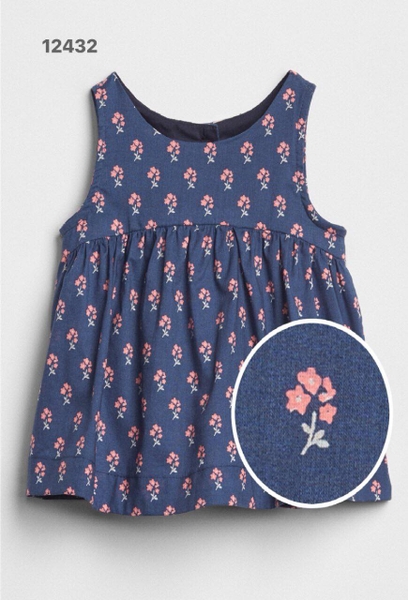 Áo váy vải thô mỏng 2 lớp BabyGap 3 mẫu