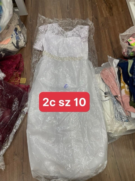 Váy dạ hội voan ren 2 dây kim sa màu vàng, đỏ, trắng