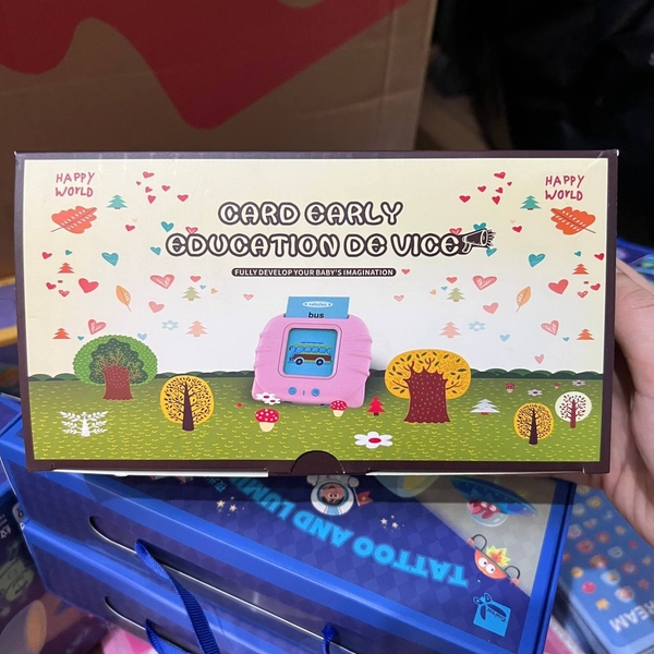 Máy đọc thẻ từ vựng Card Early Education De Vice 2 màu xanh, hồng