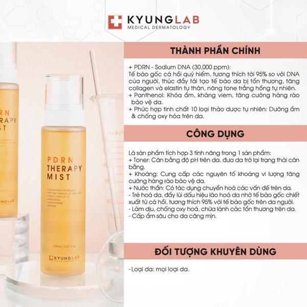 Xịt khoáng Kyung Lab PDRN Therapy Mist
