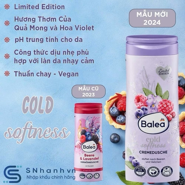 Sữa tắm dạng gel, dạng kem Balea 300ml cho nữ nhiều mùi