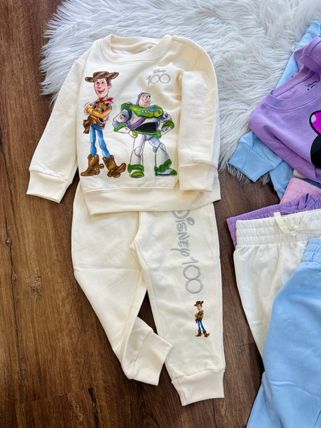 Bộ nỉ bông thu đông Disney 6 mẫu Stitch, Toys Story, Tinker Bell