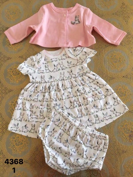 Set áo cardigan, váy kèm quần chip Little Me bé gái 3 mẫu