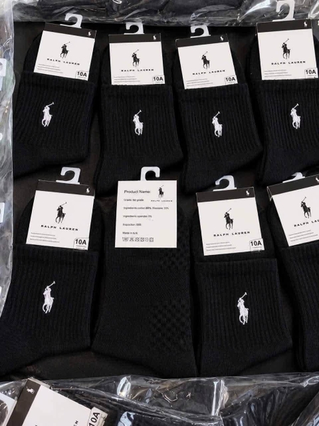Tất Ralph Lauren nam 3 màu ghi, đen, trắng