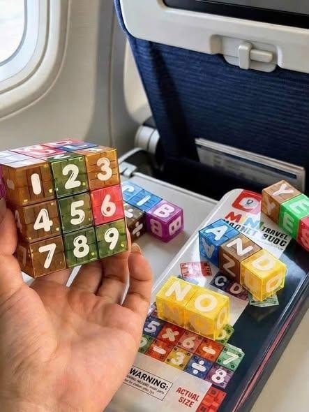 Bộ nam châm Mini Travel set Magnet Blocks CHỮ CÁI và SỐ 40pcs