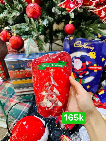 Gói kẹo socola cứng hình người tuyết Giáng Sinh