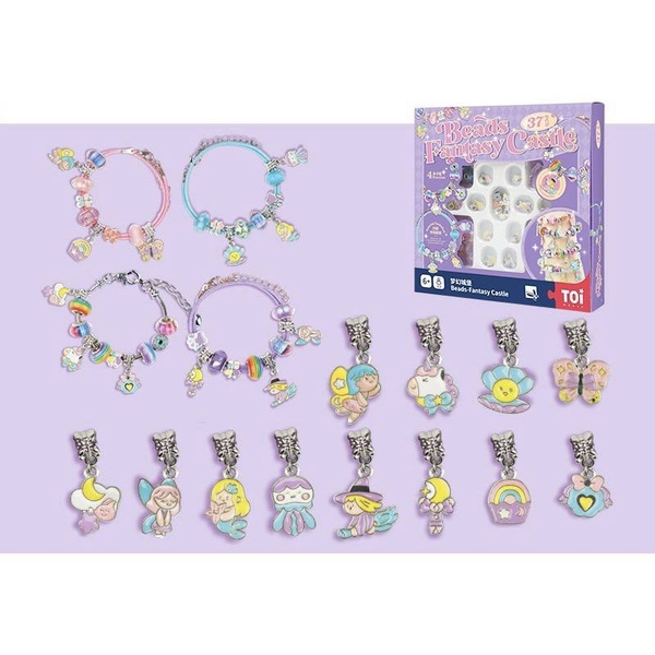 TÍM - Set làm 4 vòng tay Beads Fantasy Castle - (hãng Toi) 37pcs
