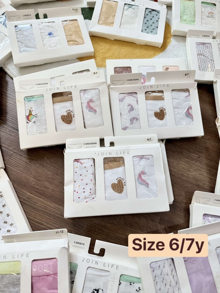 Set 3 quần chip tam giác Zara bé gái nhiều mẫu 2024