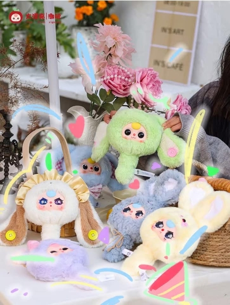 Blind box Baby Three thỏ gương thần Mirror Cute Series Plush Art Toy