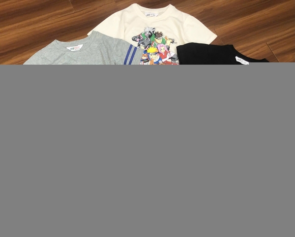 Bộ cotton cộc tay H&M bé trai size đại nhiều mẫu: Nasa, Naruto, Xbox, Play Station,.. hè 2025