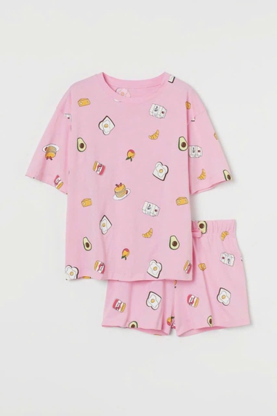 Bộ cotton cộc tay quần sooc hãng H&M 4 mẫu size đại Mẹ&Bé Minnie trắng, Snoopy xanh...