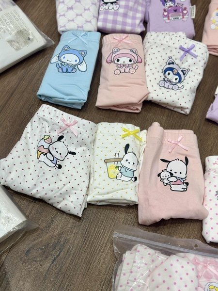 Set 3 quần chip đùi cotton Teengo mẫu Capybara, Doremi, Pochacco, Unicorn
