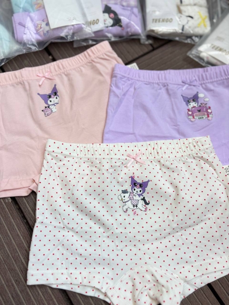 Set 3 quần chip đùi cotton Teengo mẫu Capybara, Doremi, Pochacco, Unicorn