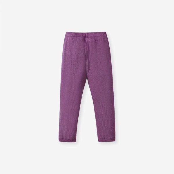 Bộ nỉ Little Maven màu tím quần legging tăm cho bé gái