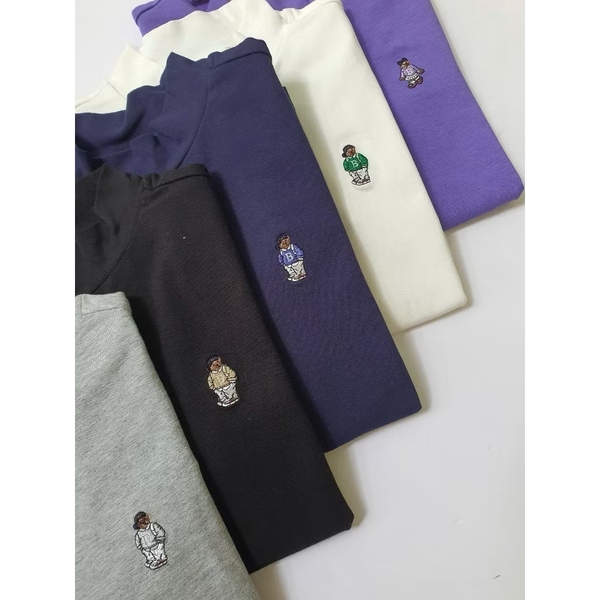 Áo giữ nhiệt dài tay Beemon cotton cổ 3cm 5 màu ghi, đen, trắng, tím, navy