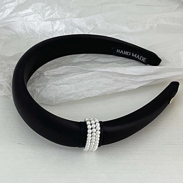 Combo 2 chiếc bờm đen trắng ngọc trai