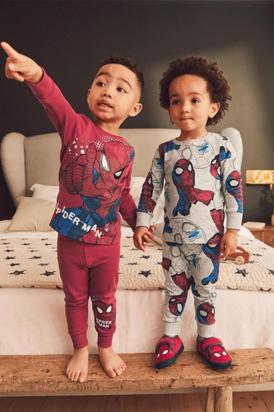 Set 2 bộ cotton Marvel Spiderman thu đông 2024