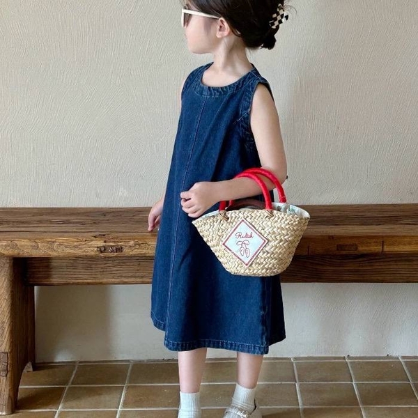 Váy jean hãng Sofia Candy dáng chữ A sát nách