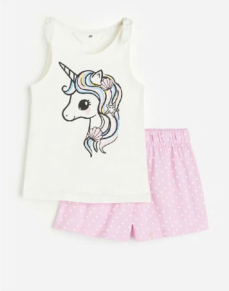 Bộ H&M áo sát nách quần sooc nhiều mẫu bé gái