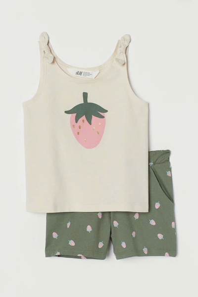 Bộ H&M áo sát nách quần sooc nhiều mẫu bé gái