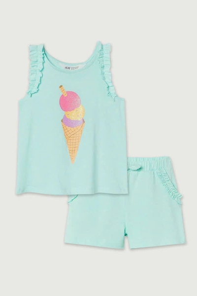 Bộ H&M áo sát nách quần sooc nhiều mẫu bé gái