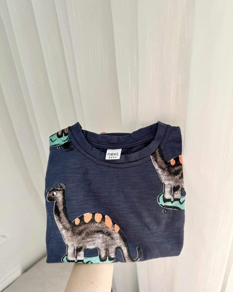 Set 3 áo cotton Next bé trai họa tiết khủng long 3 màu