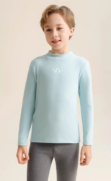 Áo giữ nhiệt TAI NGHE zip lông cổ 3 phân Orane 4 màu trắng, be, xanh mint, xanh dương MUSIC ON WORLD OFF