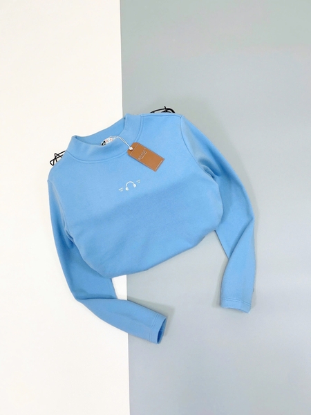 Áo giữ nhiệt TAI NGHE zip lông cổ 3 phân Orane 4 màu trắng, be, xanh mint, xanh dương MUSIC ON WORLD OFF