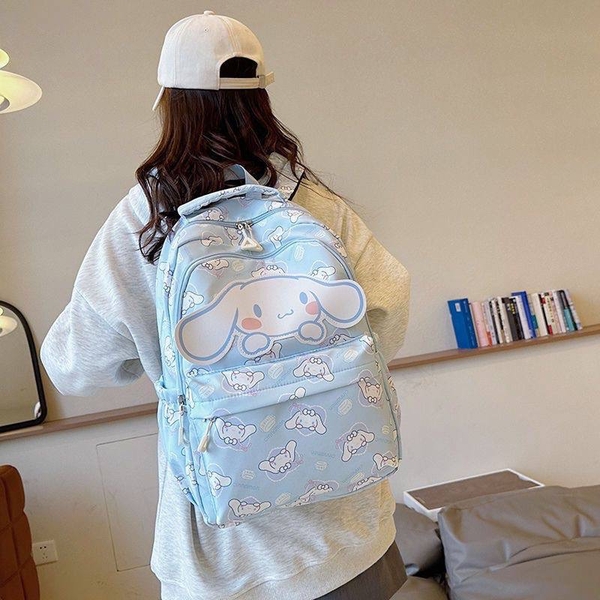Balo vải dù SIZE TO Sanrio Kuromi, Cinnamoroll, My Melody...size 30x12x43cm