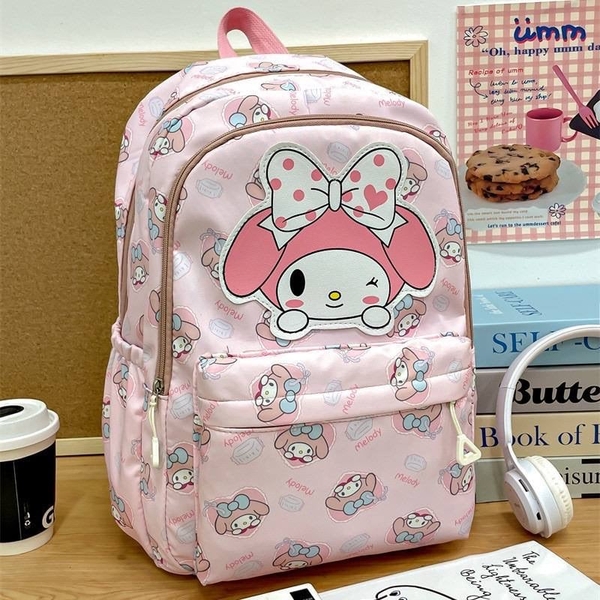 Balo vải dù SIZE TO Sanrio Kuromi, Cinnamoroll, My Melody...size 30x12x43cm